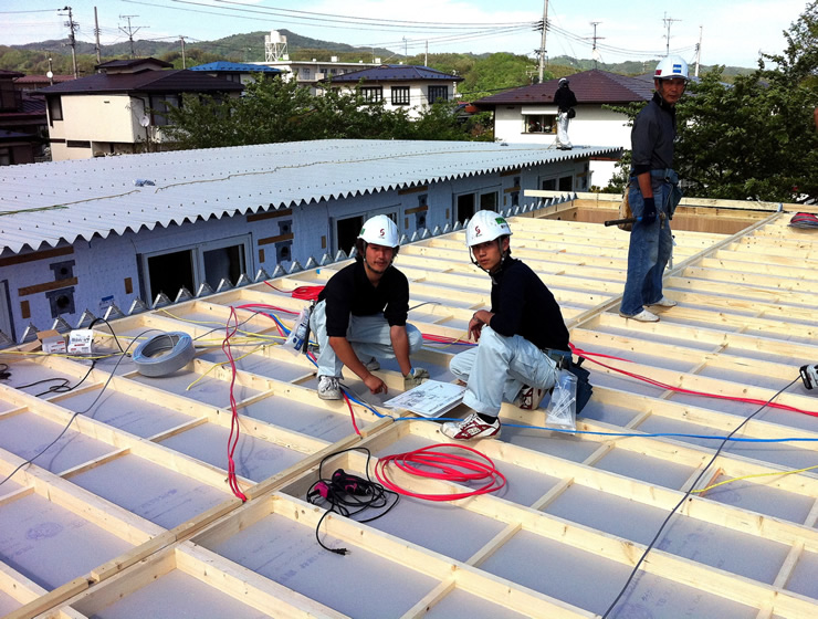 岩手仮設住宅の電気工事をしました_00